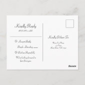 Briefkaart met Gold Flower RSVP-kaart (Achterkant)