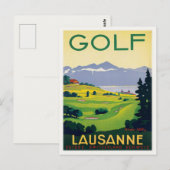 Briefkaart met  Golf-Poster afdrukken (Voorkant / Achterkant)