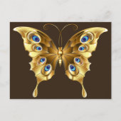 briefkaart met goudvlinder (Voorkant)