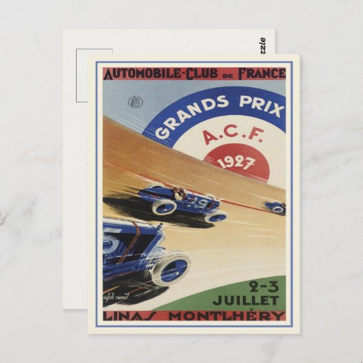 Briefkaart met  Grand Prix en Poster afdrukken (Voorkant / Achterkant)