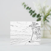 Briefkaart met grijswaardenkleuring (Staand voorkant)