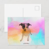 Briefkaart met grijze discoblanco (Voorkant / Achterkant)