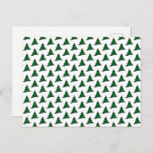 Briefkaart met groene kerstbomen (Voorkant / Achterkant)