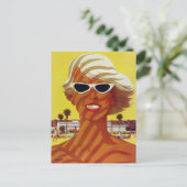 Briefkaart met  groeten van de Beach (Staand voorkant)