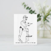 briefkaart met handgetekende karikatuur (Staand voorkant)