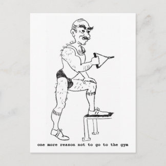 briefkaart met handgetekende karikatuur