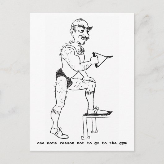 briefkaart met handgetekende karikatuur (Voorkant)