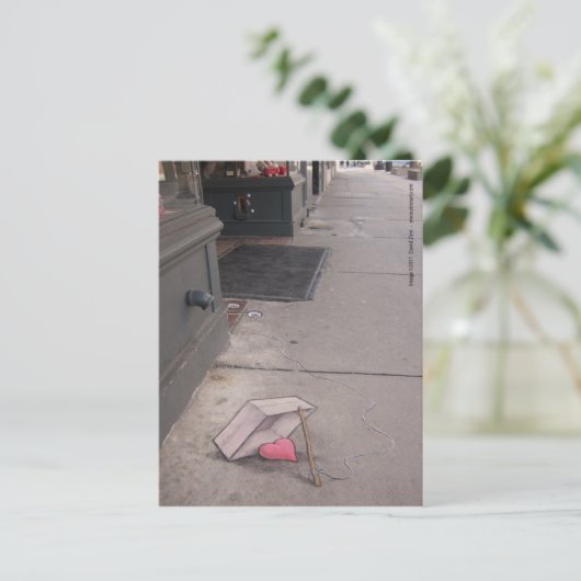 briefkaart met hartslag (Staand voorkant)