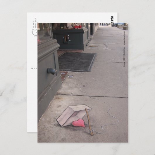 briefkaart met hartslag (Voorkant / Achterkant)