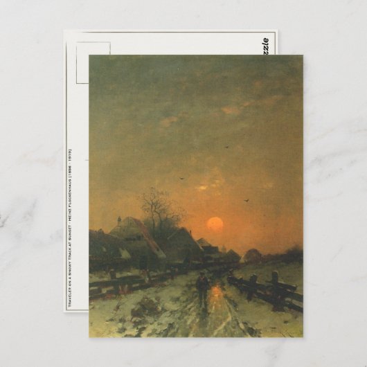 Briefkaart met Heinz Flockenhaus schilderen (Voorkant / Achterkant)