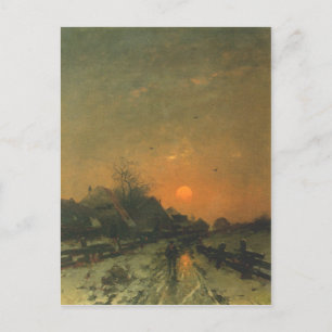 Briefkaart met Heinz Flockenhaus schilderen