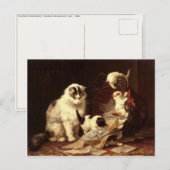 Briefkaart met Henriette Ronner-Knip schilderen (Voorkant / Achterkant)