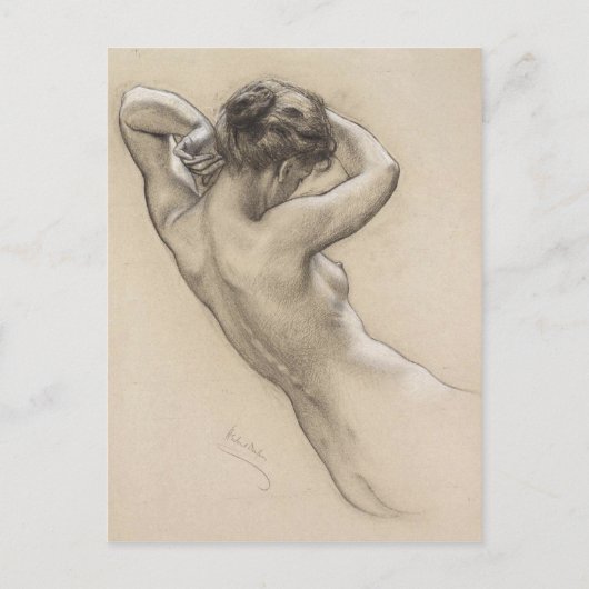 Briefkaart met Herbert James Draper schilderen (Voorkant)