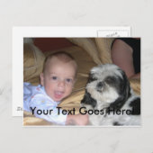 Briefkaart met het Afbeelding en de Tekst van de (Voorkant / Achterkant)