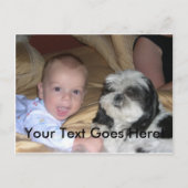 Briefkaart met het Afbeelding en de Tekst van de (Voorkant)