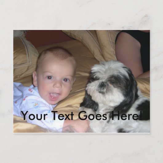 Briefkaart met het Afbeelding en de Tekst van de (Voorkant)