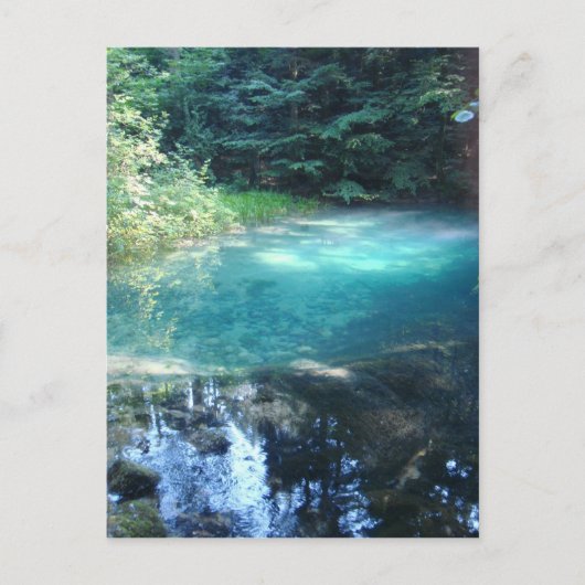 Briefkaart met het meer van Dracula uitzicht (Voorkant)