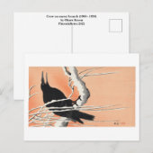 Briefkaart met het ontwerp van Ohara Koson (Voorkant / Achterkant)