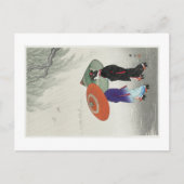 Briefkaart met het ontwerp van Ohara Koson (Voorkant)