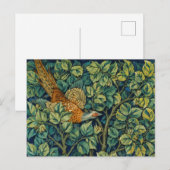 BRIEFKAART MET HET ONTWERP VAN WILLIAM MORRIS "PHE (Voorkant / Achterkant)