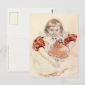 Briefkaart met het Schilderen van Carl Larsson (Voorkant / Achterkant)