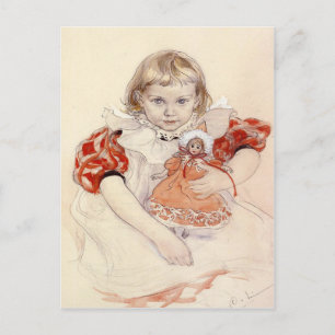 Briefkaart met het Schilderen van Carl Larsson