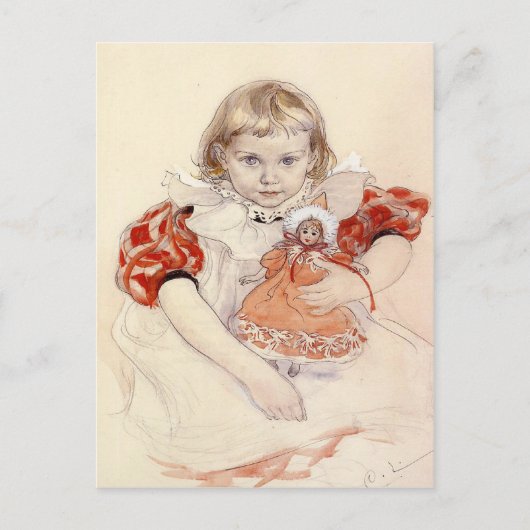 Briefkaart met het Schilderen van Carl Larsson (Voorkant)