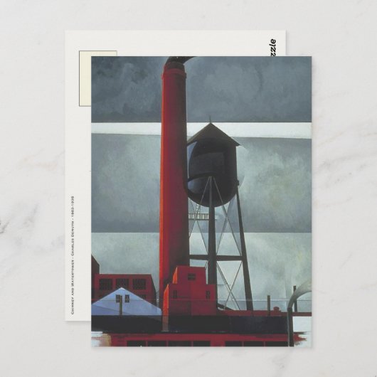 Briefkaart met het schilderen van Charles Demuth (Voorkant / Achterkant)