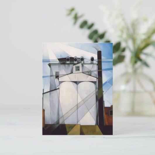 Briefkaart met het schilderen van Charles Demuth (Staand voorkant)