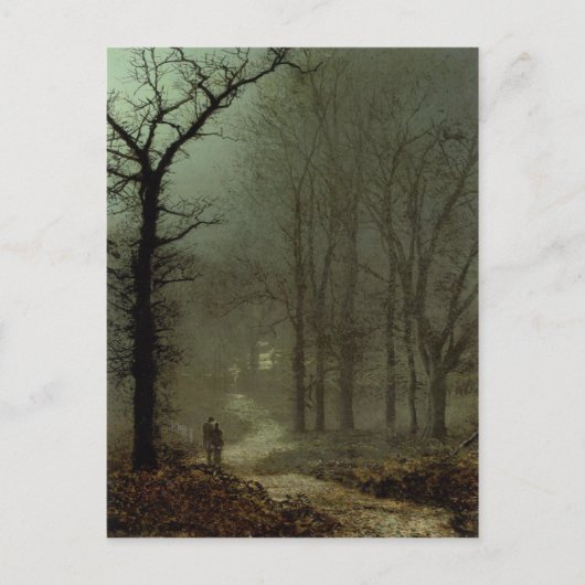 Briefkaart met het schilderen van John Atkinson Gr (Voorkant)