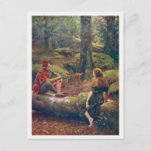 Briefkaart met het schilderen van John Collier (Voorkant)