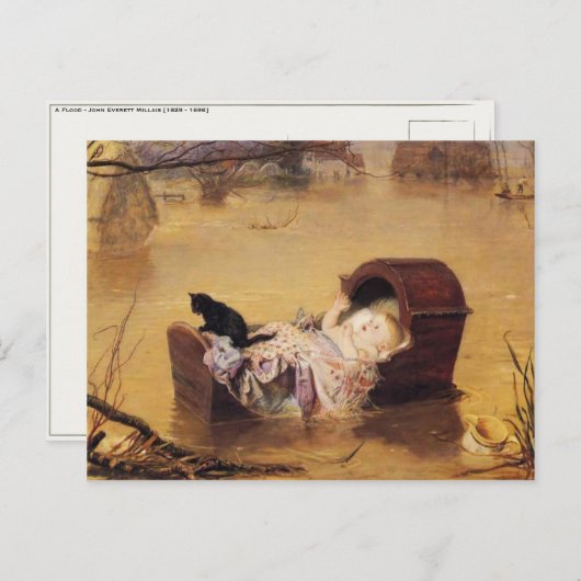 Briefkaart met het schilderen van John Everett Mil (Voorkant / Achterkant)