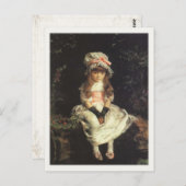 Briefkaart met het schilderen van John Everett Mil (Voorkant / Achterkant)