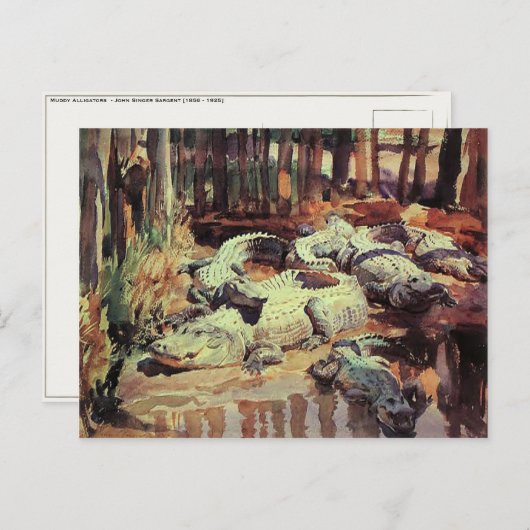 Briefkaart met het Schilderen van John Singer (Voorkant / Achterkant)