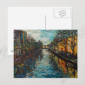 Briefkaart met het uitzicht van Amsterdam (Voorkant / Achterkant)