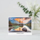 Briefkaart met Hintersee Lake, Beieren, Duitsland (Staand voorkant)