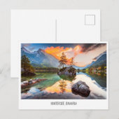 Briefkaart met Hintersee Lake, Beieren, Duitsland (Voorkant / Achterkant)
