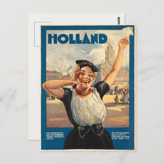 Briefkaart met Holland Poster afdrukken (Voorkant / Achterkant)