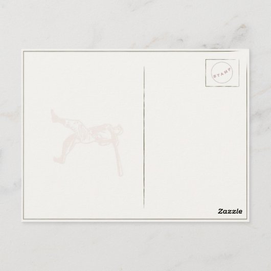 Briefkaart met  honkbalgroeten (Achterkant)