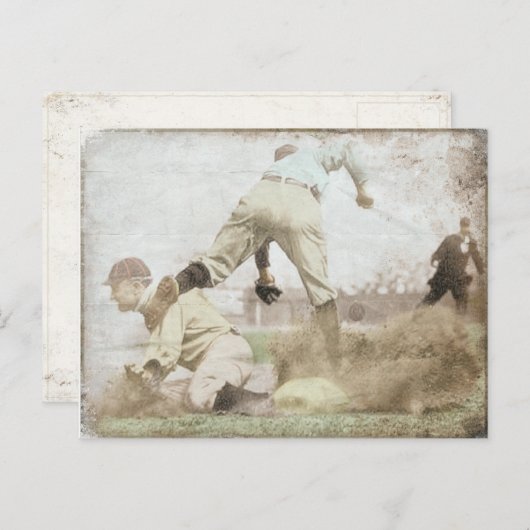 Briefkaart met honkbalprint (Voorkant / Achterkant)