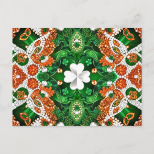 Briefkaart met Ierland Kleuren Design