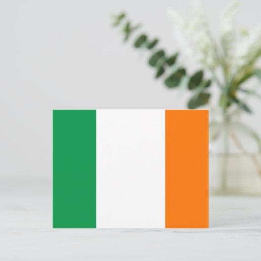 Briefkaart met Ierse vlag (Staand voorkant)