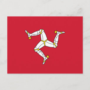 Briefkaart met Isle of Man Vlag, Verenigd Koninkri