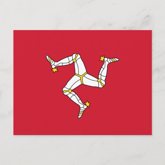 Briefkaart met Isle of Man Vlag, Verenigd Koninkri (Voorkant)