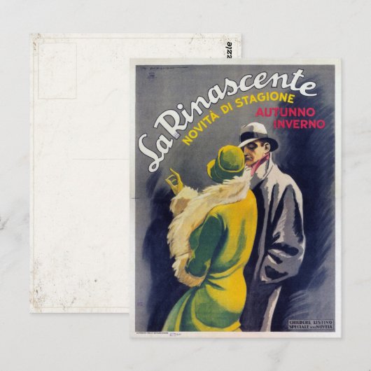 Briefkaart met  Italiaanse Mode afdrukken (Voorkant / Achterkant)