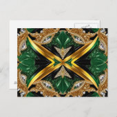 Briefkaart met Jamaica Kleuren Design (Voorkant / Achterkant)