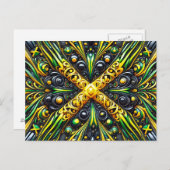 Briefkaart met Jamaicaanse kleuren Design (Voorkant / Achterkant)