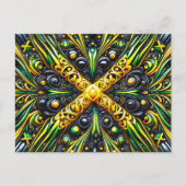 Briefkaart met Jamaicaanse kleuren Design (Voorkant)