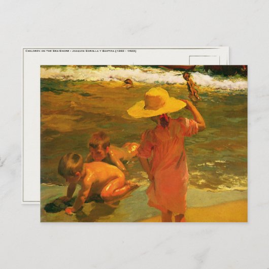 Briefkaart met Joaquin Sorolla y Bastida (Voorkant / Achterkant)