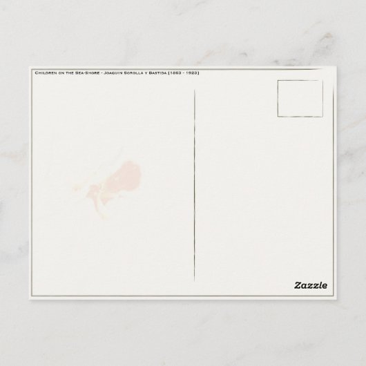 Briefkaart met Joaquin Sorolla y Bastida (Achterkant)